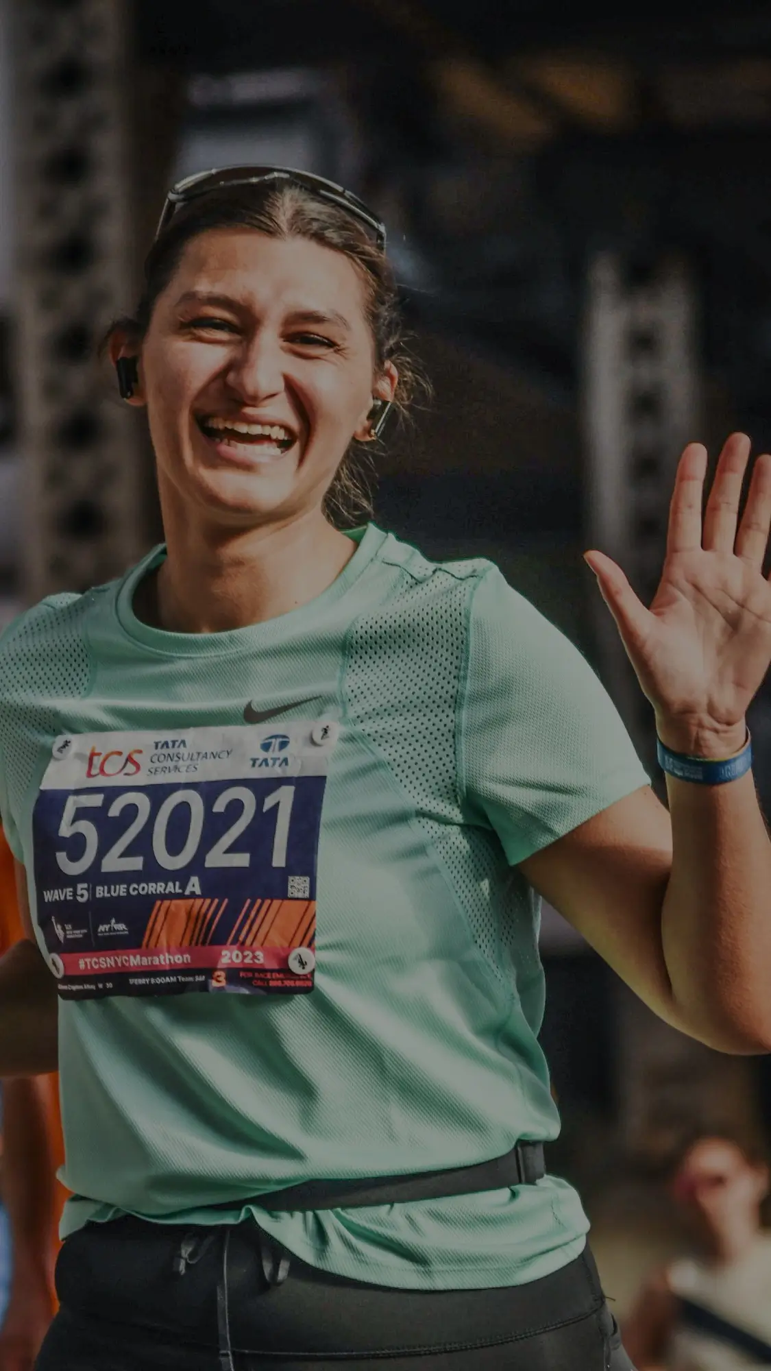 Läuferin beim New-York-Marathon